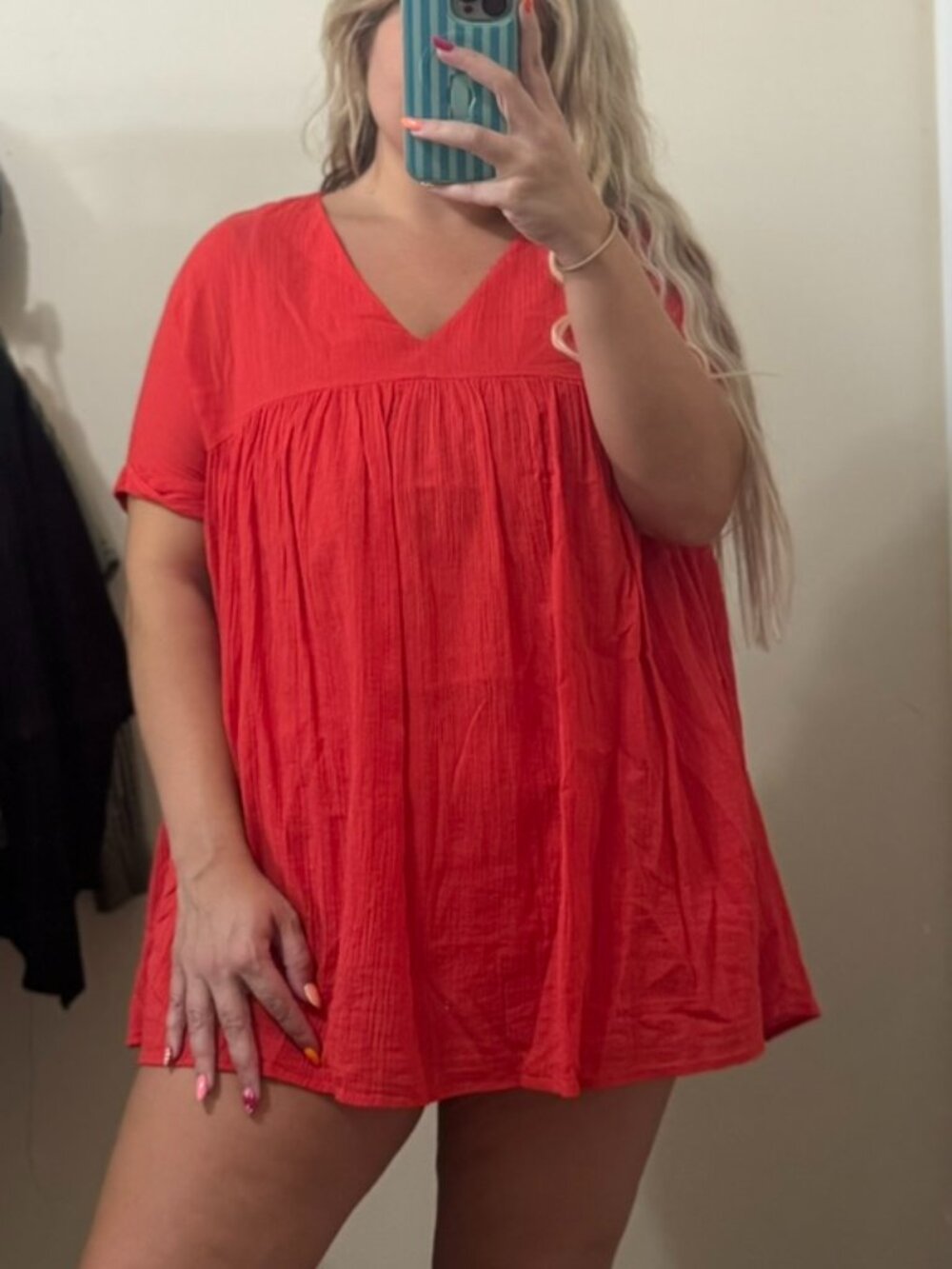 Listicle Blouse in Red Small